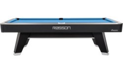 Billiard Table, Pool, Rasson ACURRA Mr-Sung, 9 ft., matt-black (Strong Black), MATCHROOM pocket size, Simonis 760 yellow green