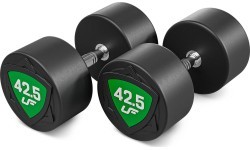 Poliuretaninių fiksuotų hantelių rinkinys 40–50 kg (žingsnis 2,5 kg) 450 kg – UpForm