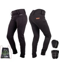 Женские мотолеггинсы W-TEC Wombutta - Чёрный