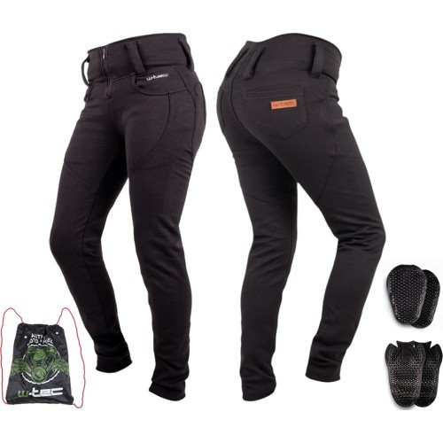 Moteriškos motociklininkų tamprės W-TEC Wombutta - Juoda