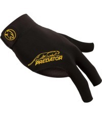 Billiard Glove, Predator Second Skin, 3-Finger, black-yellow, to wear on right hand, S&M