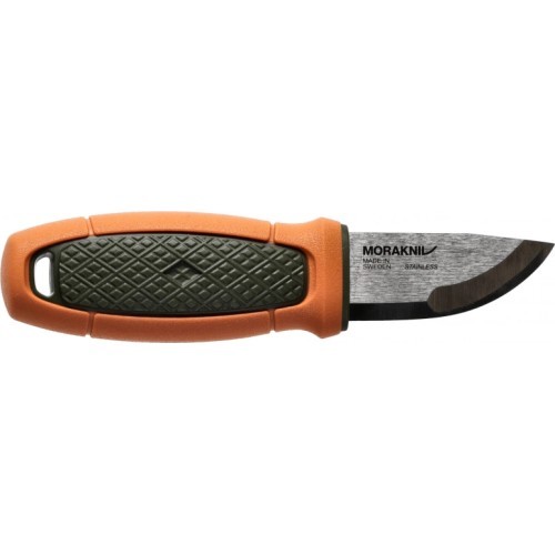 Peilis Morakniv Eldris su diržo kilpa, alyvuogių-oranžinis, nerūdijantis plienas