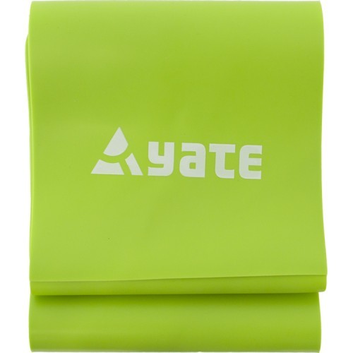 Резиновая лента-эспандер Yate, 120x12 см – жёсткая, зелёная