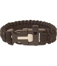 Paracord apyrankė Highlander, Trident, švilpukas, juodas titnagas