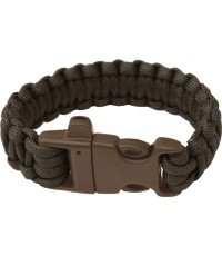 Paracord Bracelet  Highlander, Trident, Whistle, Black