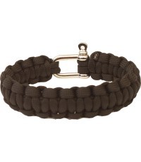 Paracord apyrankė Highlander su metaline sagtimi, juoda
