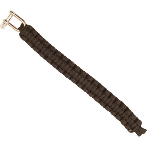 Paracord apyrankė Highlander su metaline sagtimi, juoda