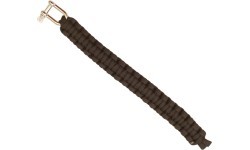 Paracord Bracelet Highlander, Metal Clasp, Black