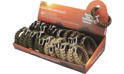 Paracord Bracelet Highlander, Metal Clasp, Black