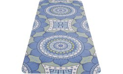 Yoga Mat Yate, Natural Rubber - Pattern B, Blue, Green