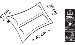 Self-Inflating Pillow Cattara Twin - Blue, 42x28x12cm
