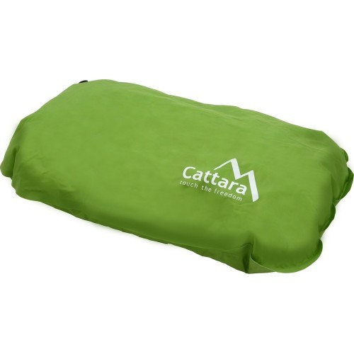Самонадувающаяся подушка Cattara - зеленая, 50 x 30 x 13 см