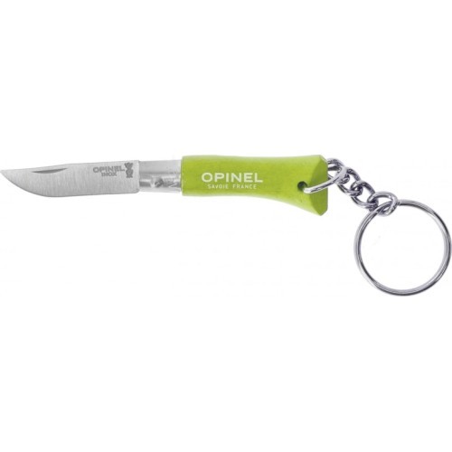 Opinel Colorama 02 inox grab light green keychain knife