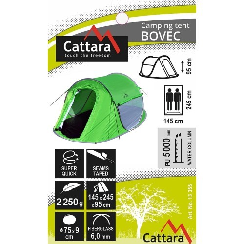 Dvivietė palapinė Cattara Bovec 245x145x95 cm