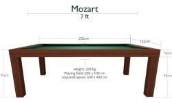 Pool Table Dynamic Mozart - Mahogany, 7ft
