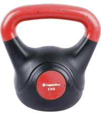 Cement-Filled Vinyl Kettlebell inSPORTline Vin-Bell Dark 2 kg