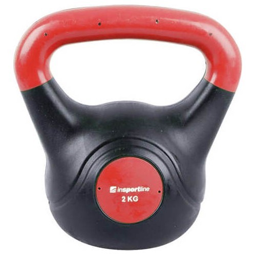 Cement-Filled Vinyl Kettlebell inSPORTline Vin-Bell Dark 2 kg
