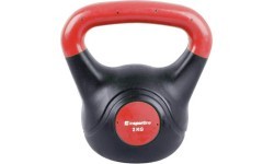 Cement-Filled Vinyl Kettlebell inSPORTline Vin-Bell Dark 2 kg