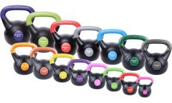 Cement-Filled Vinyl Kettlebell inSPORTline Vin-Bell Dark 2 kg