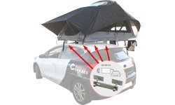 Палатка на крышу CARPATI для 2-3 человек 240x140x130 см PU2500mm