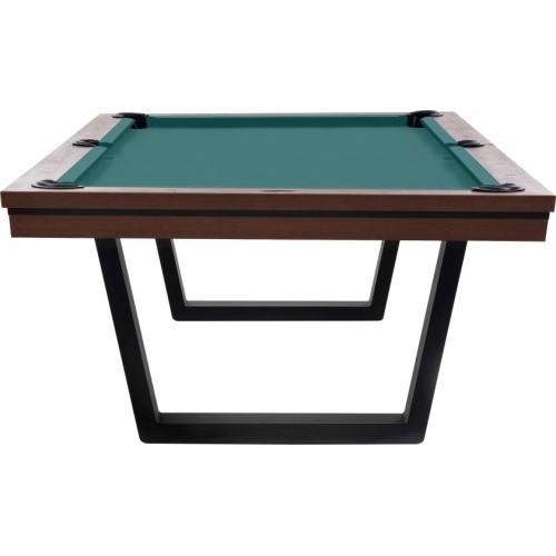 Pool Table / Dining Table, Rasson Madrid, walnut, 8 ft., Club Cloth yellow green