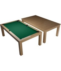 Pool Table / Dining Table, Diner, oak, Pool, 6 ft., Club Cloth yellow green