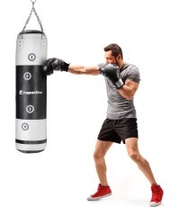 Punching Bag inSPORTline Robkin 120 x 35 cm - Black/White