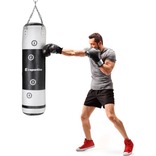 Punching Bag inSPORTline Robkin 120 x 35 cm - Black/White