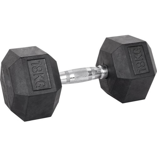 Šešiakampis hantelis inSPORTline Hexsteel 18 kg