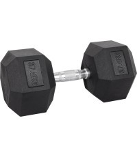Šešiakampis hantelis inSPORTline Hexsteel 37,5 kg