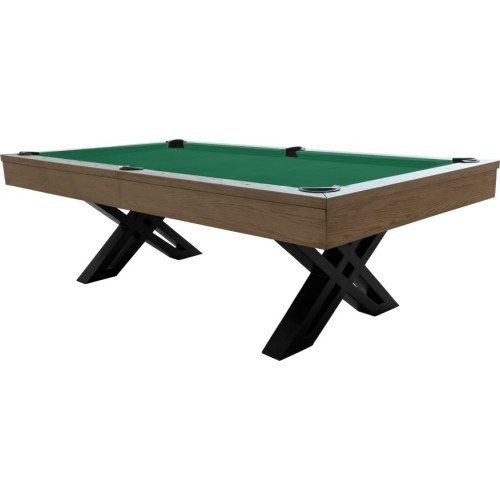 Бильярдный стол Pool X-con, 8 ft, серый дуб, сукно Club Cloth жёлто-зелёное
