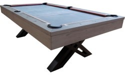 Бильярдный стол Pool X-con, 8 ft, серый дуб, сукно Club Cloth жёлто-зелёное