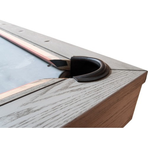 Billiard Table, Pool, X-con, 8 ft., Grey Oak, Club Cloth yellow green