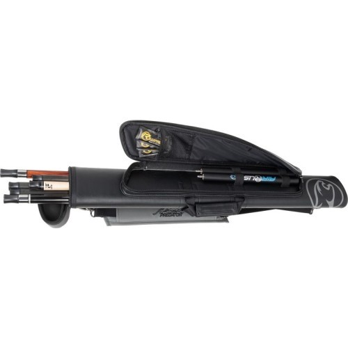 Kietas biliardo lazdų dėklas Predator Roadline, juoda–pilka, 2x4
