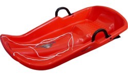 Plastikinės sniego rogutės Twister - Raudona