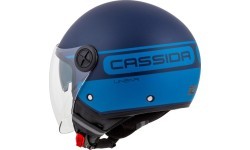 Motociklo šalmas Cassida Handy Plus Linear, perlamutrinė matinė mėlyna / tamsiai mėlyna