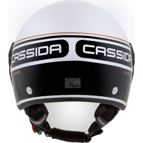 Motorcycle Helmet Cassida Handy Plus Linear Pearl White/Black/Gold