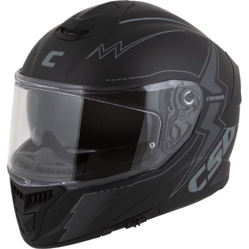 Motociklo šalmas Cassida Integral GT 2.1 Flash, matinė juoda / tamsiai pilka
