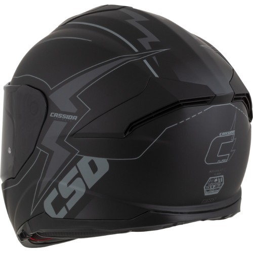 Motociklo šalmas Cassida Integral GT 2.1 Flash, matinė juoda / tamsiai pilka