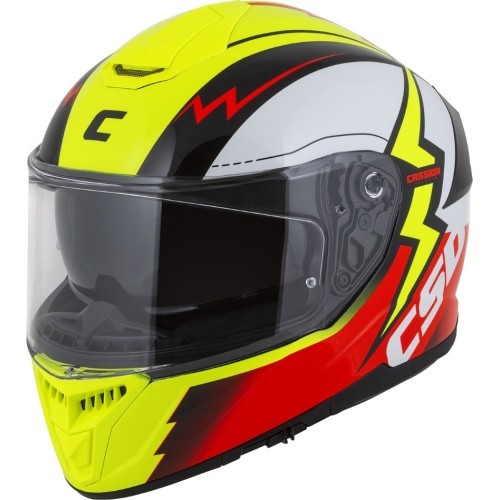 Мотошлем Cassida Integral GT 2.1 Flash флуоресцентный желтый/флуоресцентный красный/черный/белый