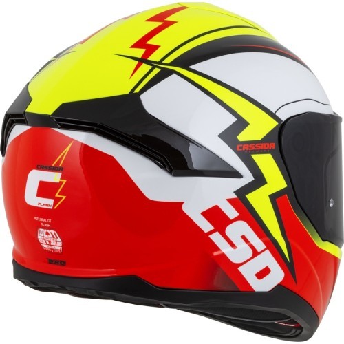 Motociklo šalmas Cassida Integral GT 2.1 Flash fluorescencinė geltona/fluorescencinė raudona/juoda/balta
