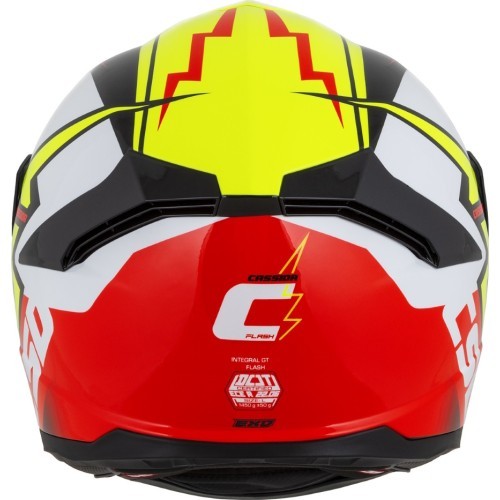 Motociklo šalmas Cassida Integral GT 2.1 Flash fluorescencinė geltona/fluorescencinė raudona/juoda/balta