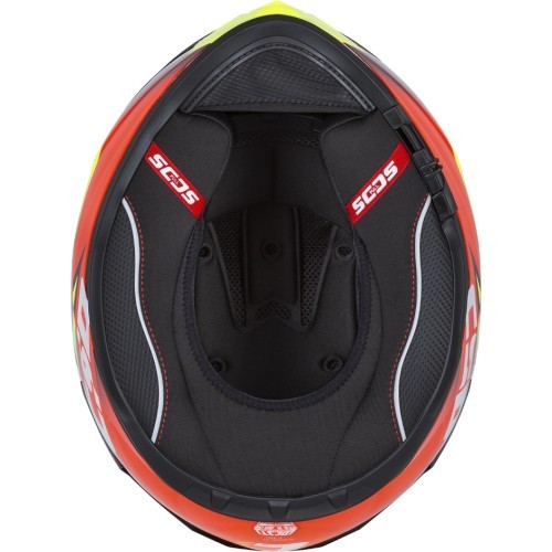 Motociklo šalmas Cassida Integral GT 2.1 Flash fluorescencinė geltona/fluorescencinė raudona/juoda/balta