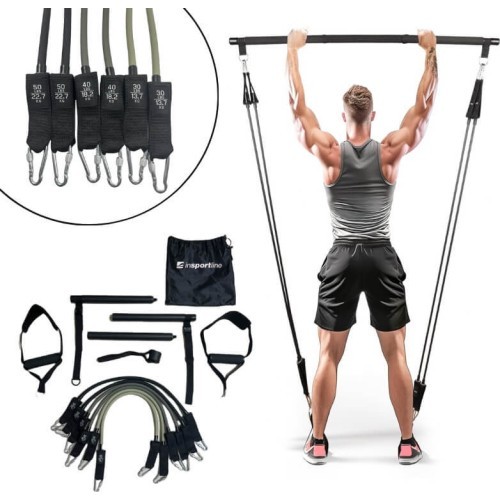 Pilates Bar w/ Resistance Bands & Door Anchor inSPORTline Ancairo