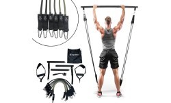 Pilates Bar w/ Resistance Bands & Door Anchor inSPORTline Ancairo