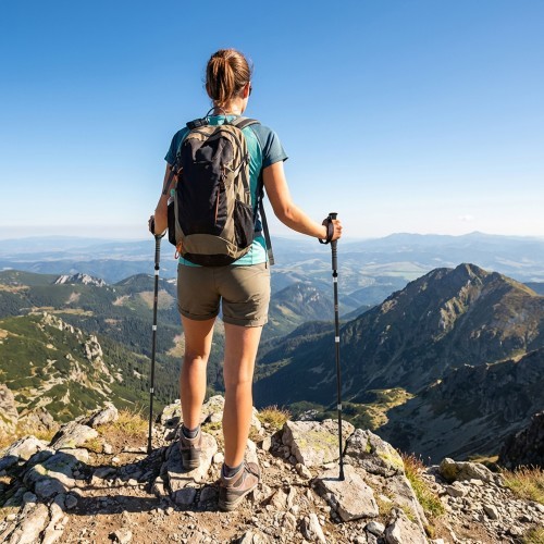 Origin Outdoors anglies pluošto trekingo lazdos „Feather“