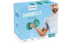 Šešiakampių hantelių rinkinys 2x5 kg Spokey MONSTER