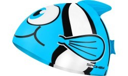Silicone swimming cap blue Spokey RYBKA MARLIN