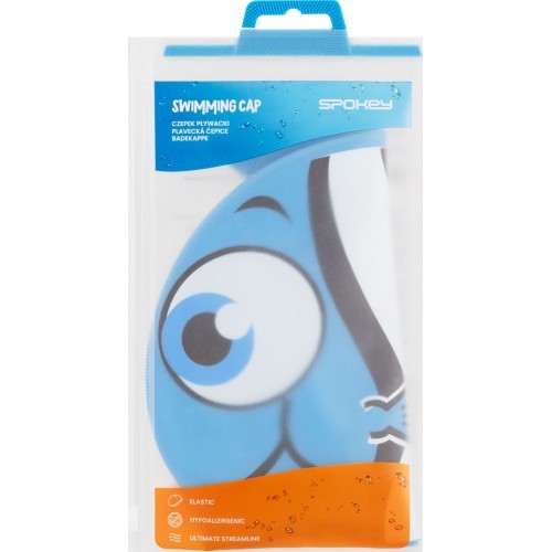 Silicone swimming cap blue Spokey RYBKA MARLIN
