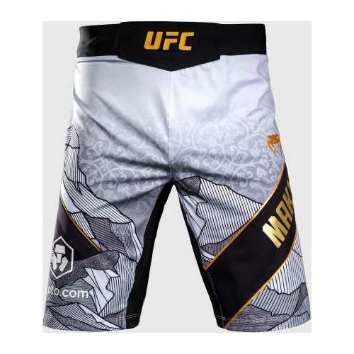 Vyriški UFC Unrivaled by Venum Islam Makhachev Long Fit kovos šortai, balti